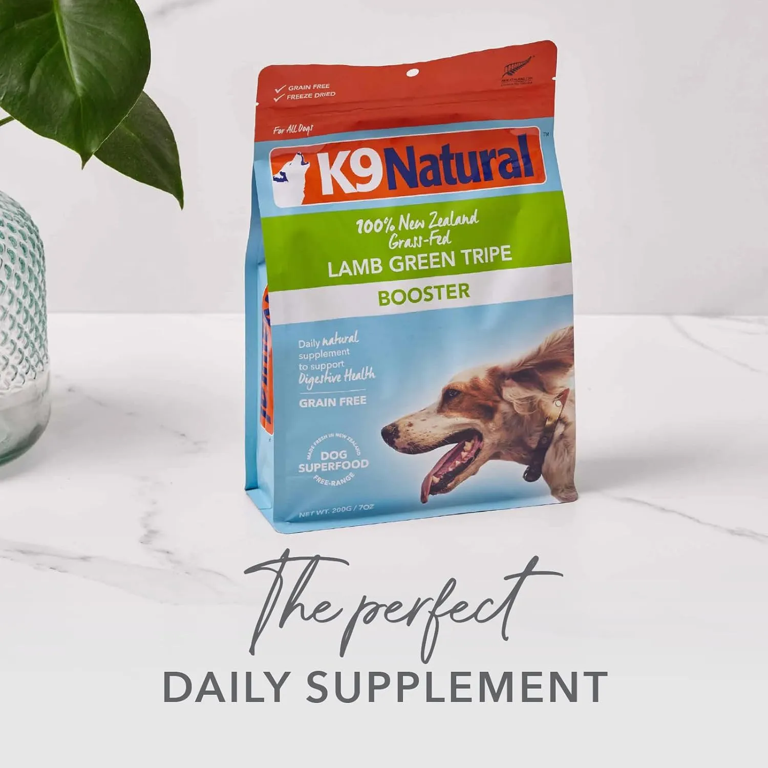 K9 Natural - Grain Free Freeze Dried Dog Food Supplement Booster - Lamb Green Tripe, 7oz