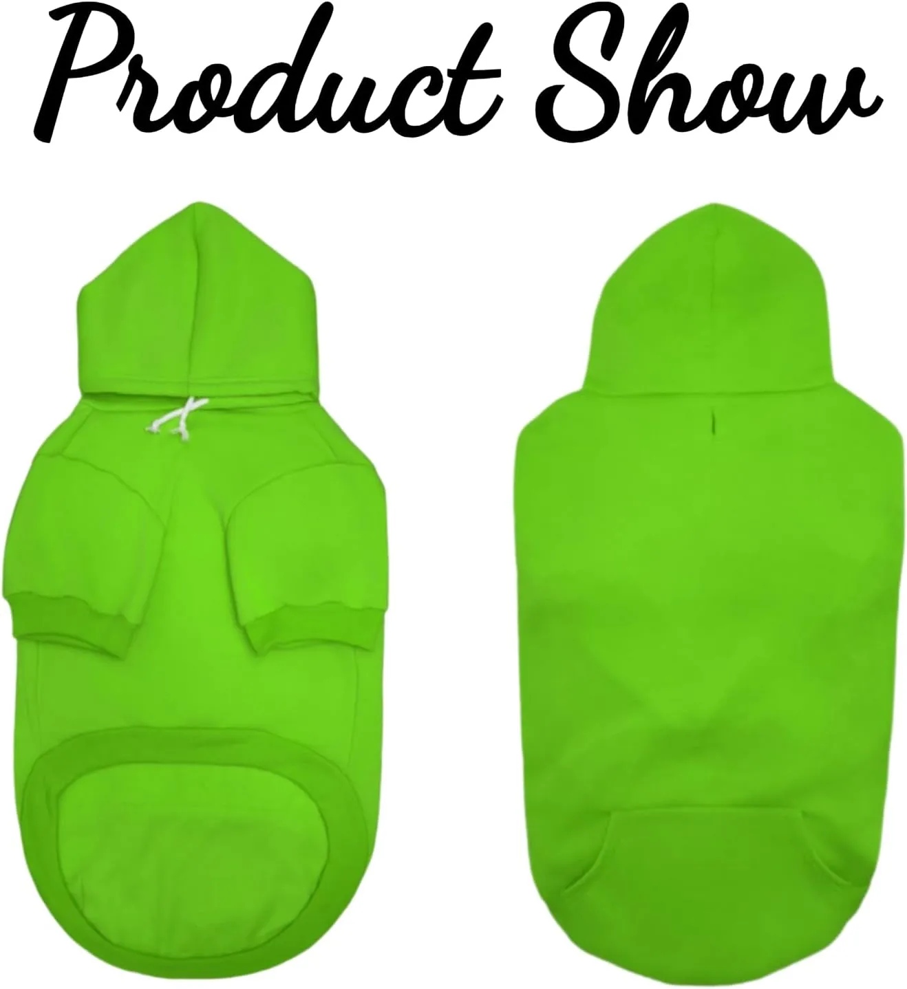 Large Dog Hoodie Sweater with Leash Hole and Pocket, Fleece Lined Hooded Large Dog Sweatshirt, Soft Warm Winter Clothes for Medium Large Dogs & Cats (Green Dog Hoodie, 3XL)