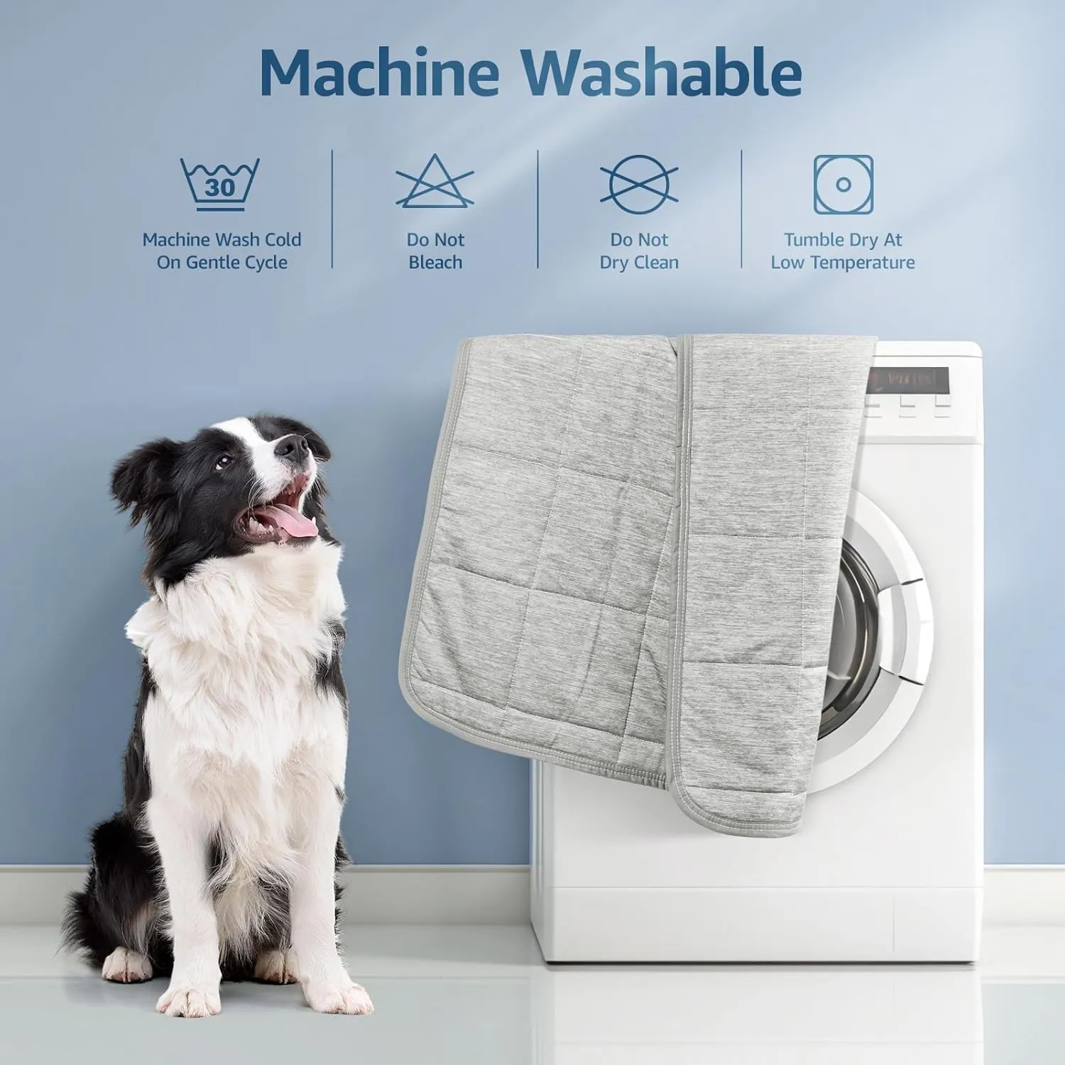 LOOBANI Cooling Blanket for Dogs, 0.4>Q-Max Washable Dog Cooling Blanket, Soft and Lightweight Pet Cooling Blanket for Hot Weather, Protect Sofa Bed from Scratches & Chewing