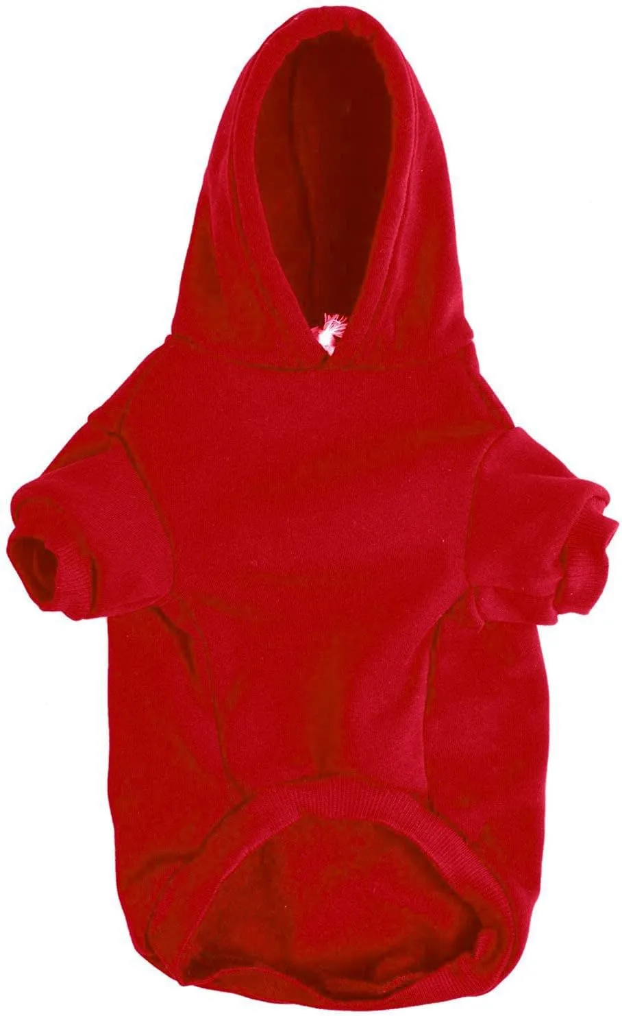 Love Me Fleece Dog Hoodie - Warm Cotton Grooming Sweater for Small, Medium & Large Dogs & Cats - Red, XXL