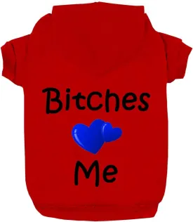 Love Me Fleece Dog Hoodie - Warm Cotton Grooming Sweater for Small, Medium & Large Dogs & Cats - Red, XXL