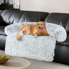 Luxurious Dog Couch Bed Protector for Dogs Memory Foam, Removable Fluffy Plush Pet Couch Cover for Dogs Washable, Calming Dog Sofa Beds, Waterproof Couch Protector, Pet Beds Mats for Couch(XL)