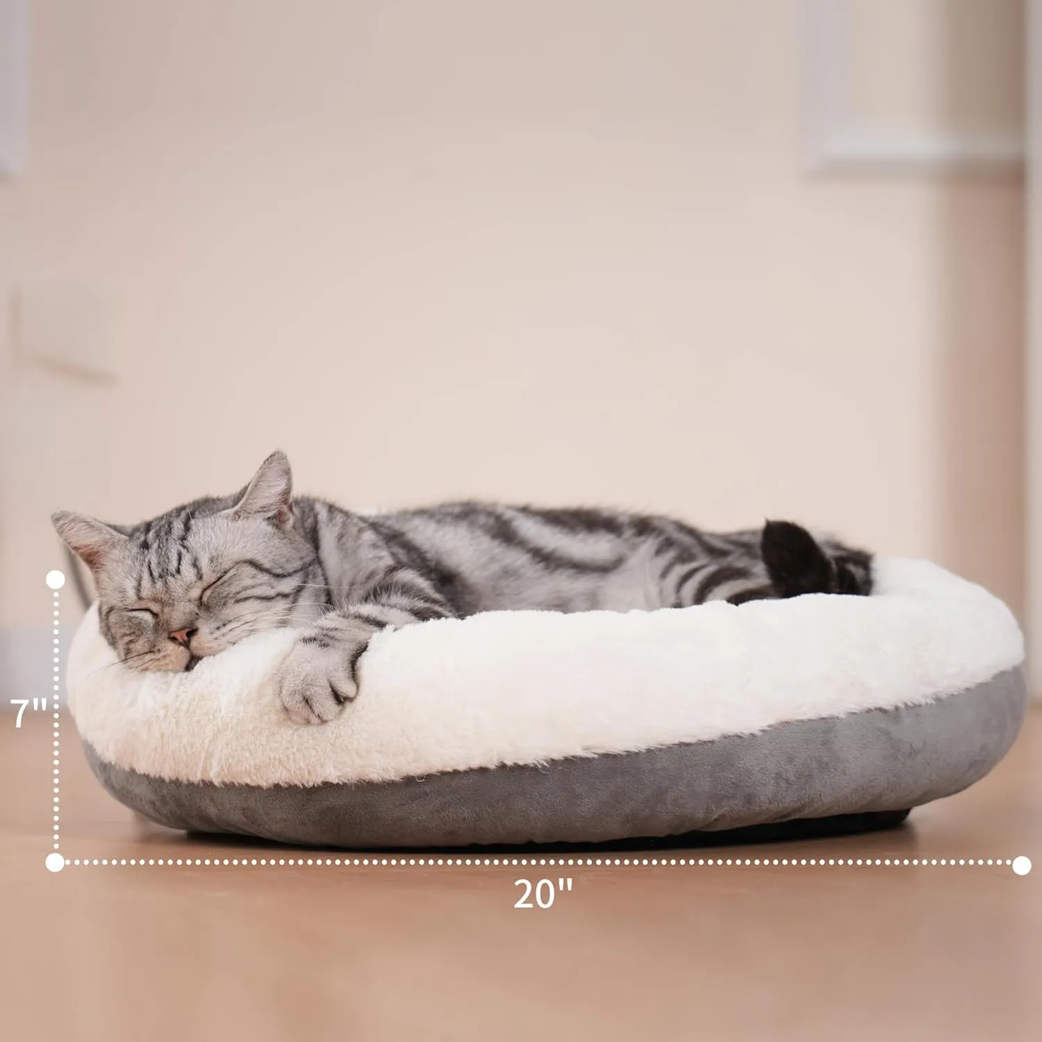 MARUNDA Self Warming Cat and Dog Bed, Super Soft Crate Blanket, Thermal Heating Pad Mat (Grey, 20")