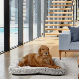 Max & Marlow Dog Bed Dog Couch Bed Washable Dog Bed Crate Mat Dog & Cat Bed, Non Slip Bottom, Gray, 33.75" L x 22.5" W x 3.5" Th