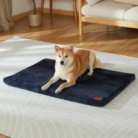 Memory Foam Dog Crate Pad - Large Dog Bed Mat for Crates with Removable Washable Cover and Waterproof Lining - Pet Bed Mat for Large Dogs - Designed for 36-inch Dogs Crates, Navy