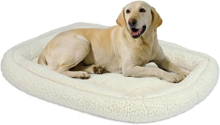 Midwest Homes for Pets Double Bolster Bed, 36", White (40336-FS)