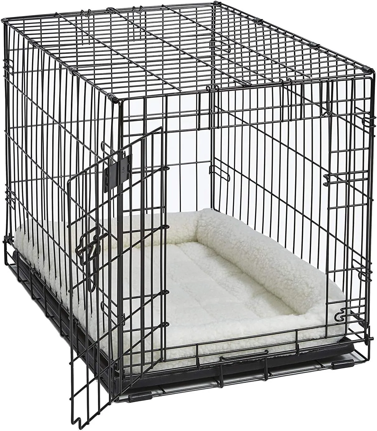MidWest Homes for Pets Homes for Pets Quiet Time Fleece Bolster Pet Bed - Cream - 36 x 23-Inchch (40236)