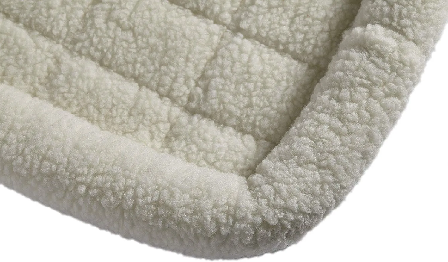 MidWest Homes for Pets Homes for Pets Quiet Time Fleece Bolster Pet Bed - Cream - 36 x 23-Inchch (40236)