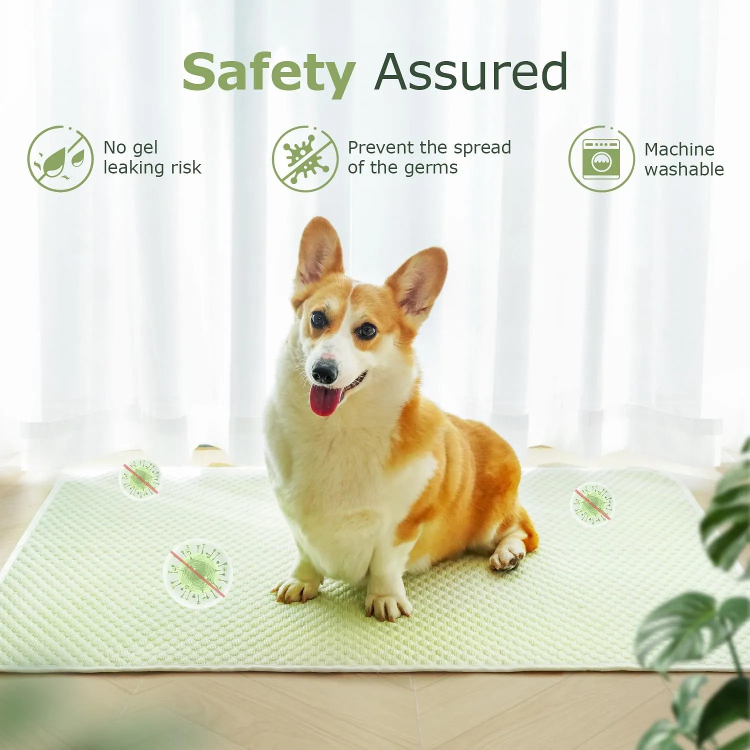 Mora Pets Dog Cooling Mat Breathable Cooling Pad for Dog Cats Washable Pet Cooling Mat for Indoor Outdoor Pets with Non-Slip Bottom 36 x 27 inch Medium
