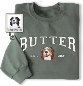 NAZENTI Personalized Dog Mom Sweatshirt, Custom Matching Shirt with Pet, Gifts For Pet Lovers, Matching Dog and Owner Sweater