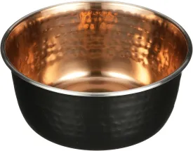Neater Pet Brands Hammered Decorative Designer Bowls - Luxury Style Premium Dog and Cat Dishes (Small, Black Copper)