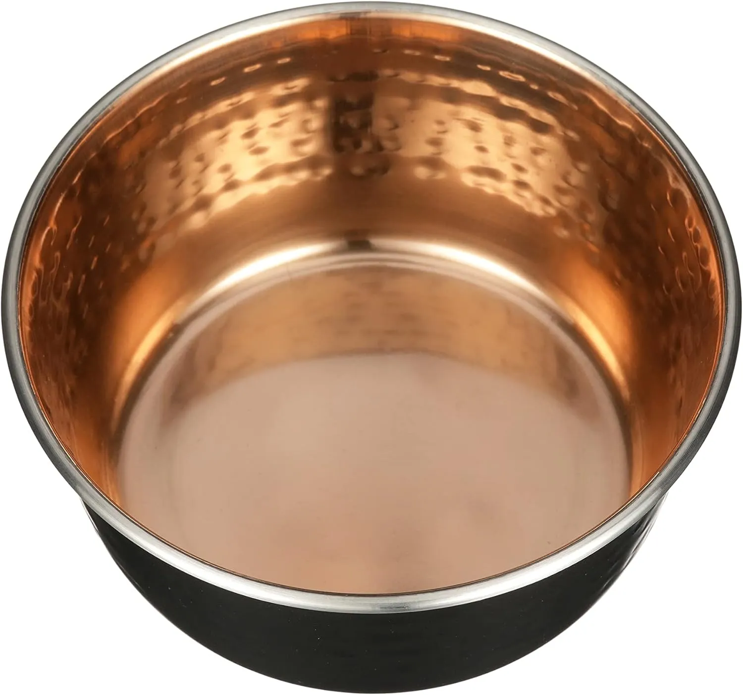 Neater Pet Brands Hammered Decorative Designer Bowls - Luxury Style Premium Dog and Cat Dishes (Small, Black Copper)