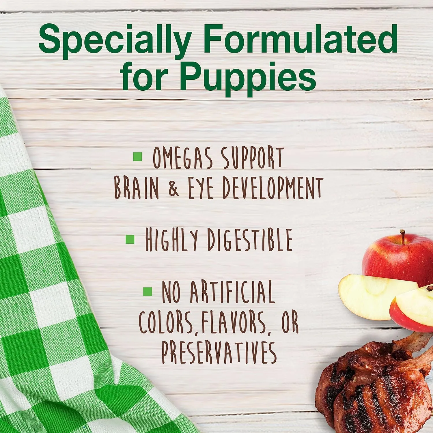 Nylabone Healthy Edibles Natural Puppy Chews Long Lasting Treats for Puppies, Lamb & Apple Flavor, Small/Regular (12 Count)