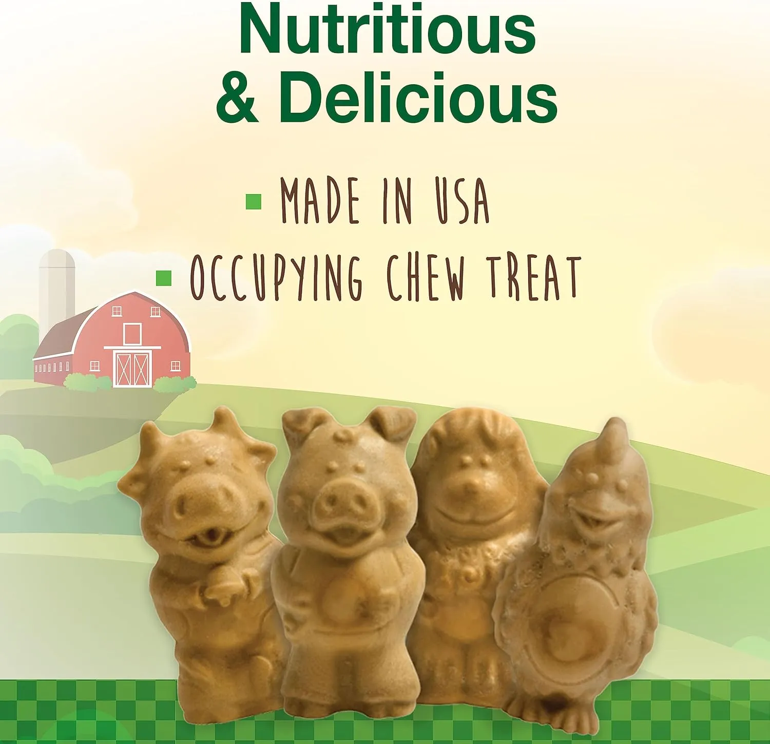Nylabone Healthy Edibles Natural Puppy Chews Long Lasting Treats for Puppies, Lamb & Apple Flavor, Small/Regular (12 Count)