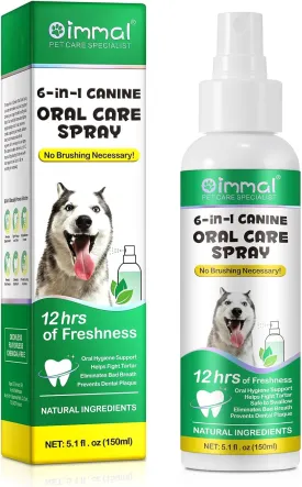 Oral Care Spray for Dogs, Dog Dental Spray Removes Tartar, Dog Breath Freshener, Dog Breath Spray, Plaque and Freshens Breath Instantly, Pet Clean Teeth Cleaning Spray, Gums Health Care for Dog