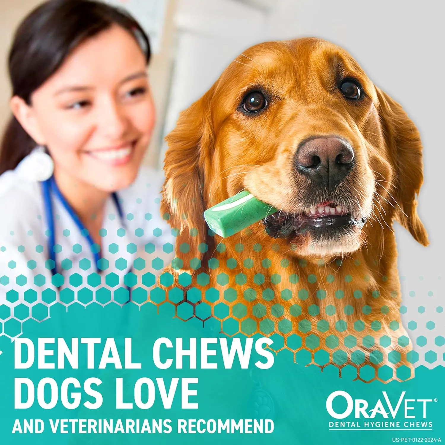 ORAVET Dental Chews for Dogs, Oral Care and Hygiene Chews (Extra Small Dogs, 3.5-9 lbs.) Yellow Pouch, 14 Count