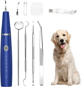ORIA Dog Plaque Remover for Teeth, Ultrasonic Dog Teeth Cleaning Kit with LED Light, 5 Modes, Waterproof & Rechargeable Pet Tooth Cleaner for Tartar and Stains, Dogs and Cats