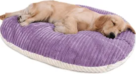 Patas Lague Reversible Orthopedic Dog Bed for Small Dogs 24''x18'', Memory Foam Supportive Therapy Fillings Deep Sleep Pet Beds with Removable Cover Soft Warm Washable Cat Cuddler Purple