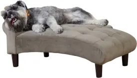 Paws & Purrs Modern 21" Pet Chaise Lounge Sofa for Small to Medium Dogs & Cats  Stylish Durable Dog Couch - Easy to Clean Bed- Ash