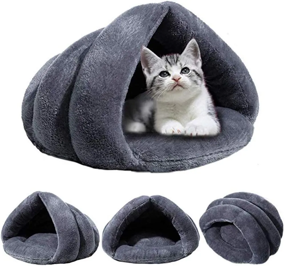 Pet Tent Cave Bed for Small Medium Puppies Kitty Dogs Cats Pets Sleeping Bag Thick Fleece Warm Soft Dog Cuddler Burrow House Hole Igloo Nest Cozy Bed for Cat Puppy