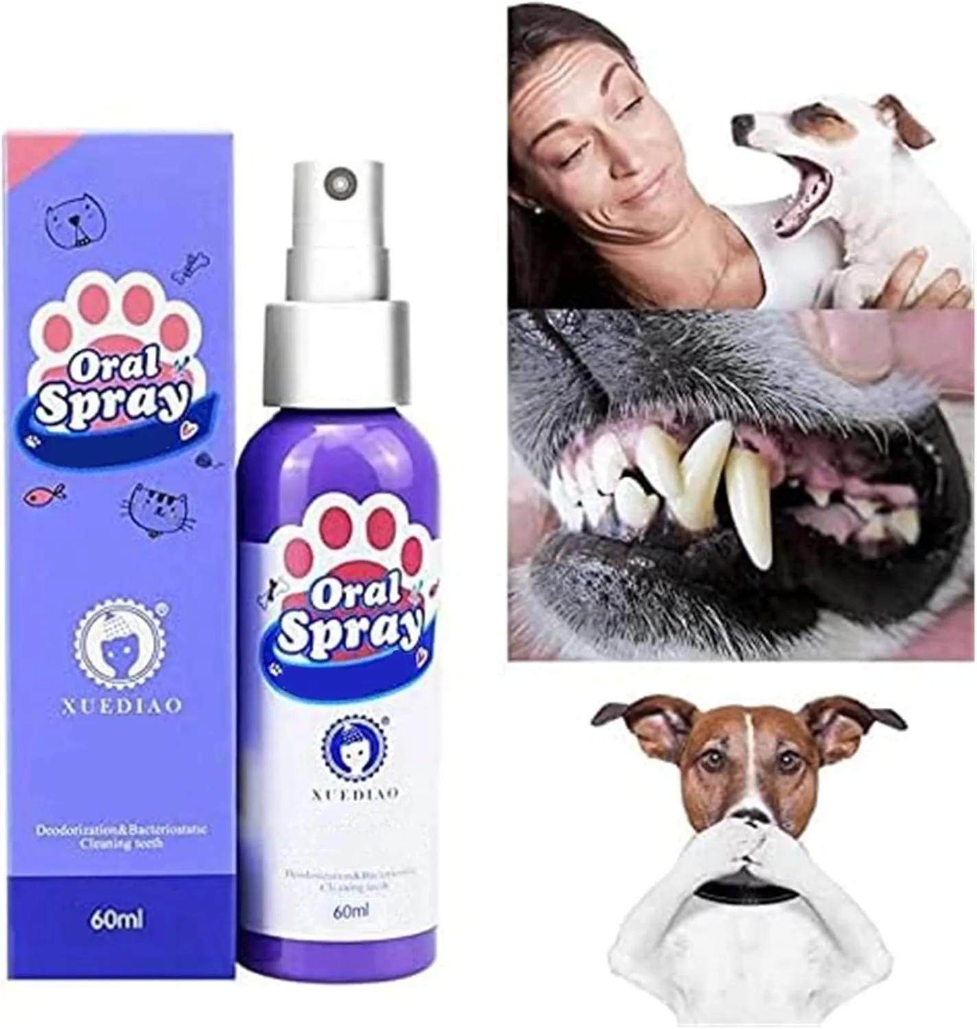 Petry Oral Spray for Dogs - Petry Teeth Cleaning Spray for Dogs and Cats, Pet Breath Freshener Spray Care Cleaner, Oral Spray for Pets, Dog Dental Spray Reduces Plaque & Tartar Buildup (3pcs)