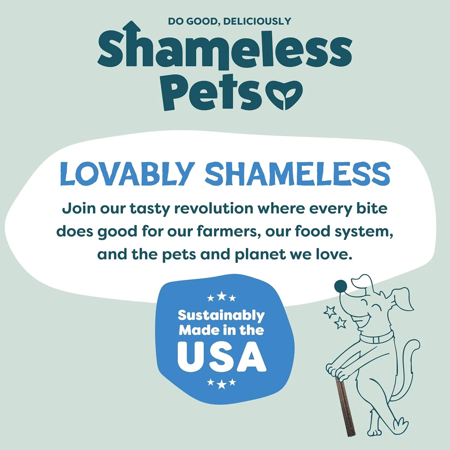 Shameless Pets Toothberry Dental Chews for Dogs  Natural Dog Dental Sticks for Fresh Breath, Teeth Cleaning & Removes Tartar, Grain-Free Dog Treats, No Corn or Soy, 32 Sticks