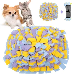 Snuffle Mat for Dogs, Small Dog Sniff Mats Foldable Interactive Dog Treat Puzzle Toys, Enrichment Toys for Bored Pet/Cat/Puppy/Rabbit Mentally Stimulation - 18'' x 18''