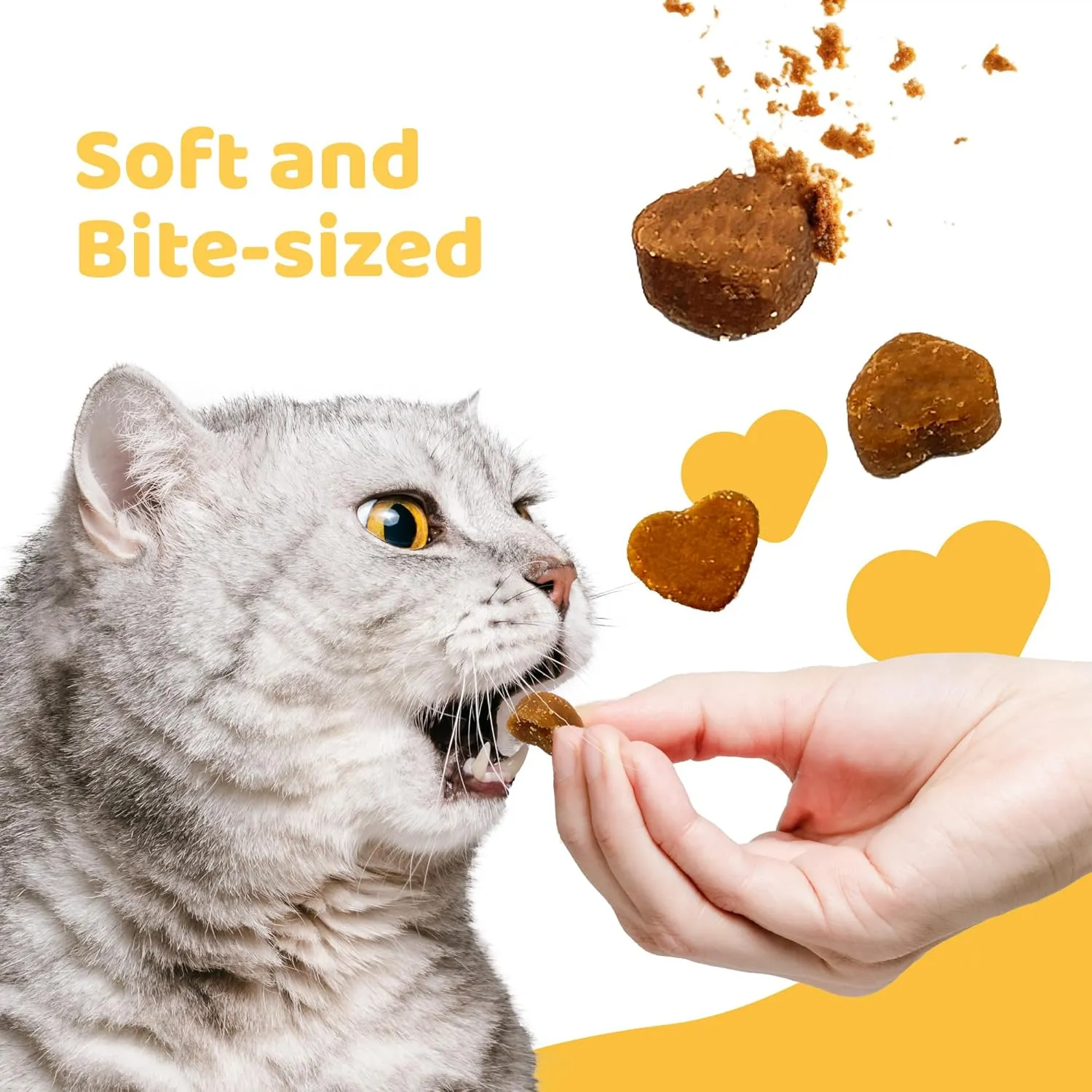 Soft Cat Treats for Indoor Cats, Healthy Kitten Snacks with Probiotics, Grain Free, Easy to Digest (Chicken and Tuna)