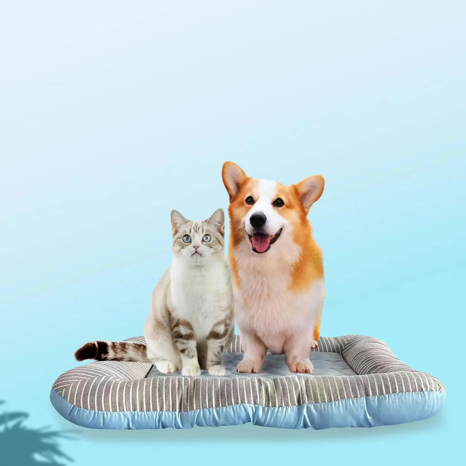Summer Pet Self Cooling Mat No Electricity Required Kennel Bed Pad 18"x 22" Sleeping Mat Keeps Dogs and Cats Cool Ideal for Home and Travel