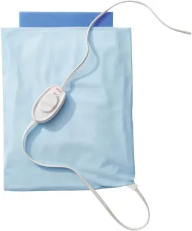 Sunbeam Standard Size Heating Pad, 12"x 15", For Back, Neck, Shoulder, and Period Cramp Pain Relief, 3 Heat Settings, Compact Storage Solution, Auto Shut-Off, Machine-Washable, Gifts For Mom & Wife, FSA/HSA Eligible, Grey