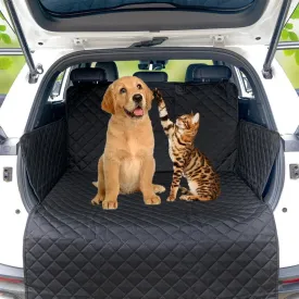 SUV Cargo Liner for Dogs, Waterproof Pet Cargo Cover for Dog Car Seat Cover, Non-Slip Cargo Mat with Bumper Flap Protection Dog Back Seat Mat Fit for SUVs, Sedans Vans, Black
