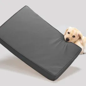 Veehoo Chew Proof Dog Bed for Crate, Durable Dog Crate Bed with Hidden Zipper, Outdoor Waterproof Pet Bed with Removable Washable Cover, Memory Foam Bed for Medium Dogs