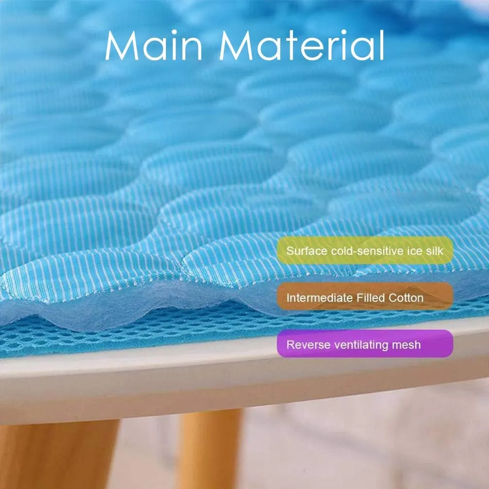 VeMee Dog Cooling Mat Cooling Mat for Dogs, Machine Washable Ice Silk Mat Cooling Blanket Cushion for Kennel/Sofa/Bed/Floor/Car Seats Cooling