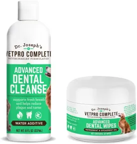 VetPro Complete Dr. Joseph's Advanced Dental Bundle Helps Prevent Plaque, Tartar and Bad Breath for Dogs and Cats
