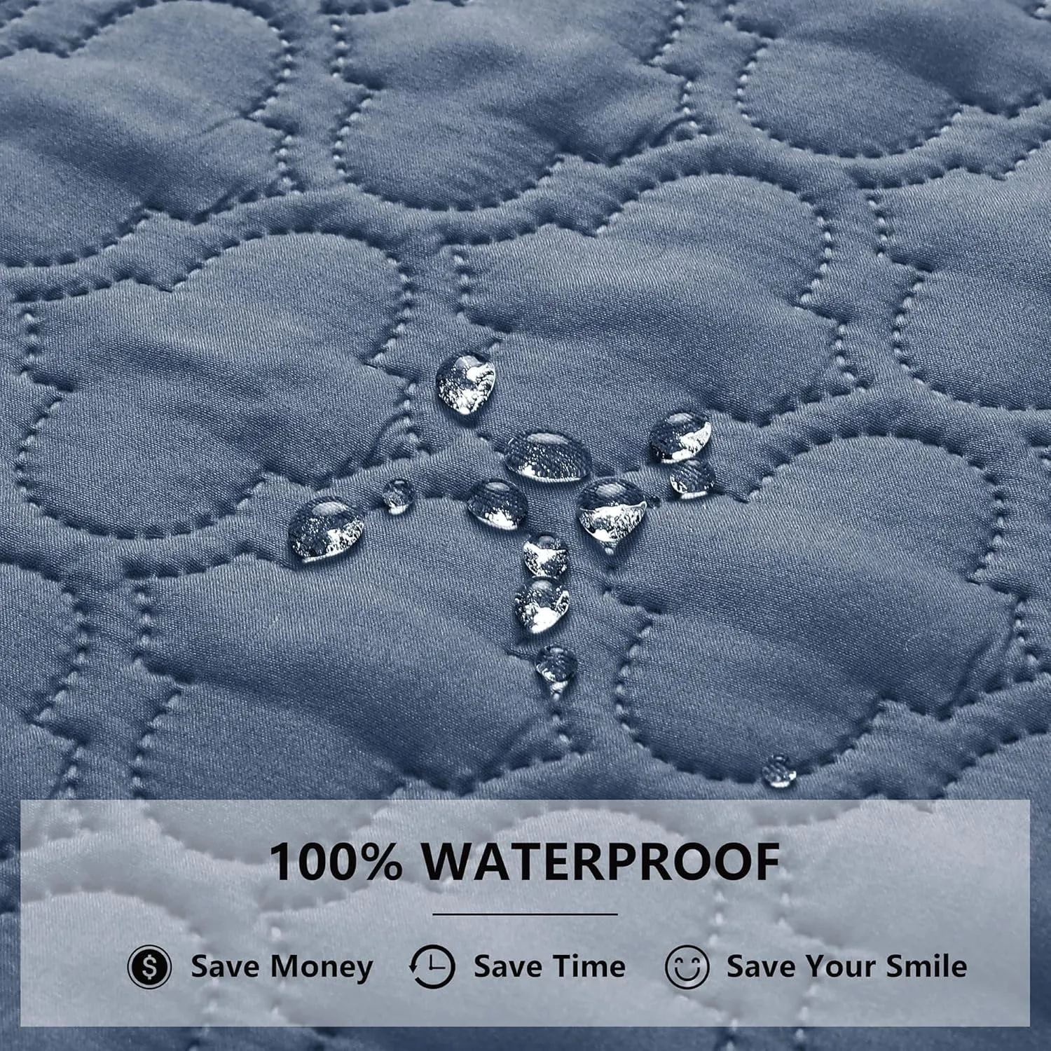 Waterproof Dog Blanket, Washable Pet Couch Covers for Dogs, Sofa Bed Furniture Protector Cover for Puppy Kids Reversible(68x82 Inch, Blue Green)