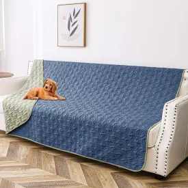 Waterproof Dog Blanket, Washable Pet Couch Covers for Dogs, Sofa Bed Furniture Protector Cover for Puppy Kids Reversible(68x82 Inch, Blue Green)