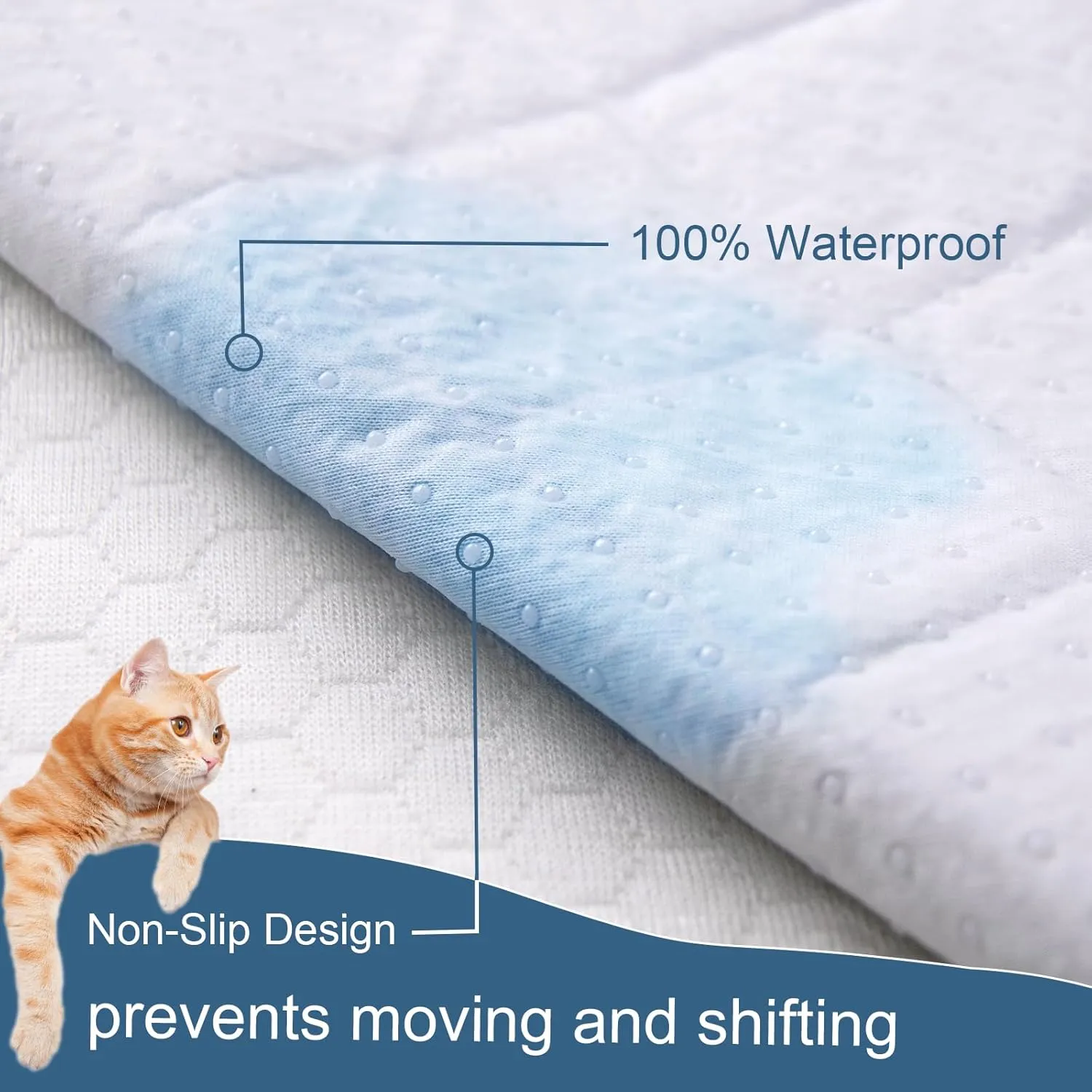 Waterproof Dog Couch Cover Pet Blanket, Dog Bed Cover Blanket for Couch with Anti-Slip Back for Furniture Bed Sofa, Washable Sofa Protector for Pet, 30" x 70", Navy Blue