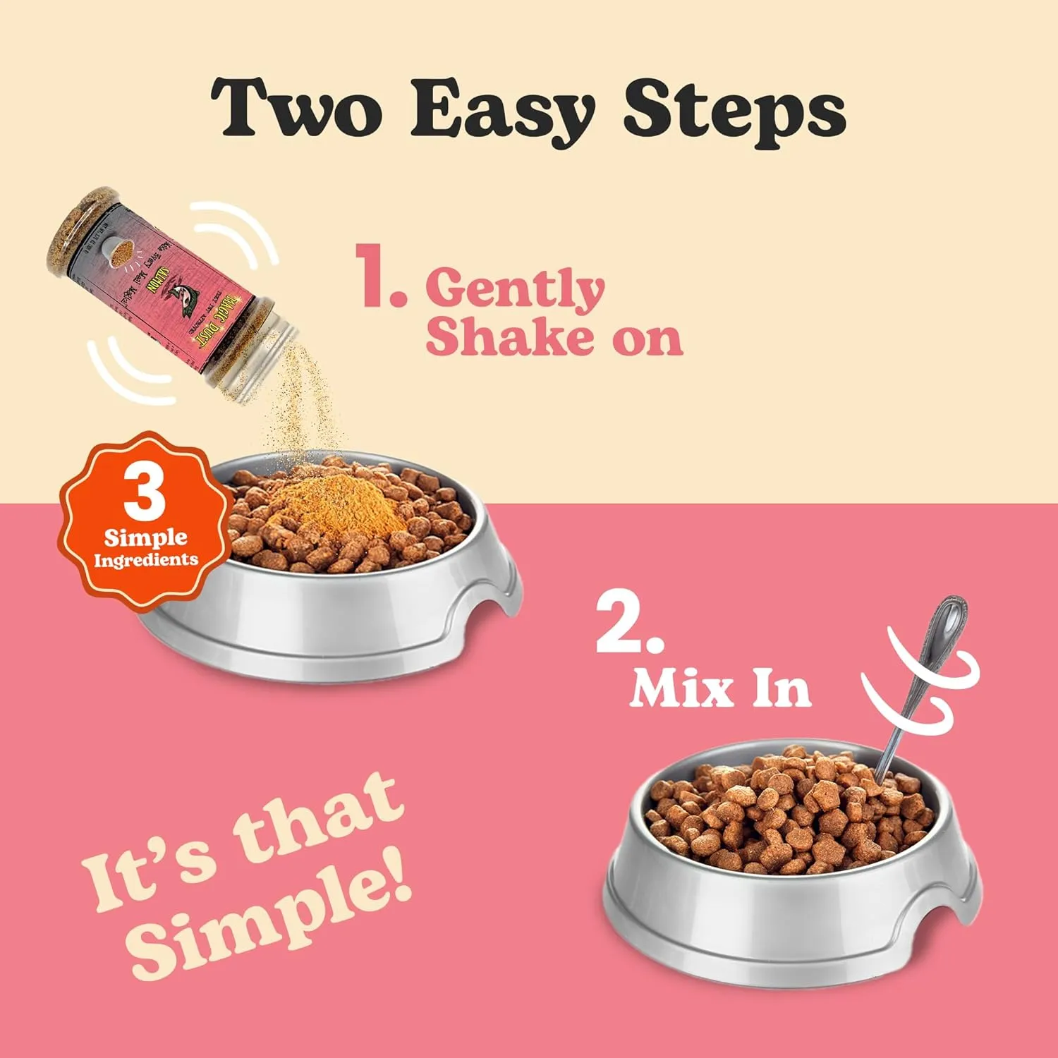 Wild Meadow Farms - Magic Dust Salmon Jerky Topper, Single Protein Pet Food Topper for Dogs & Cats, Enhance Flavor & Elevate Mealtime Excitement for Picky Eaters - 3.5 Ounce Bottle in Salmon Flavor