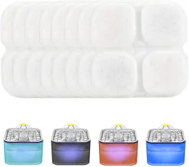 Wonder Creature Cat Water Fountain Filter Replacement, 6/8/6 6/12 12 Pack for Crystal Cat Fountain, 3L/101oz Pet Water Dispenser Filters (8 Pack)